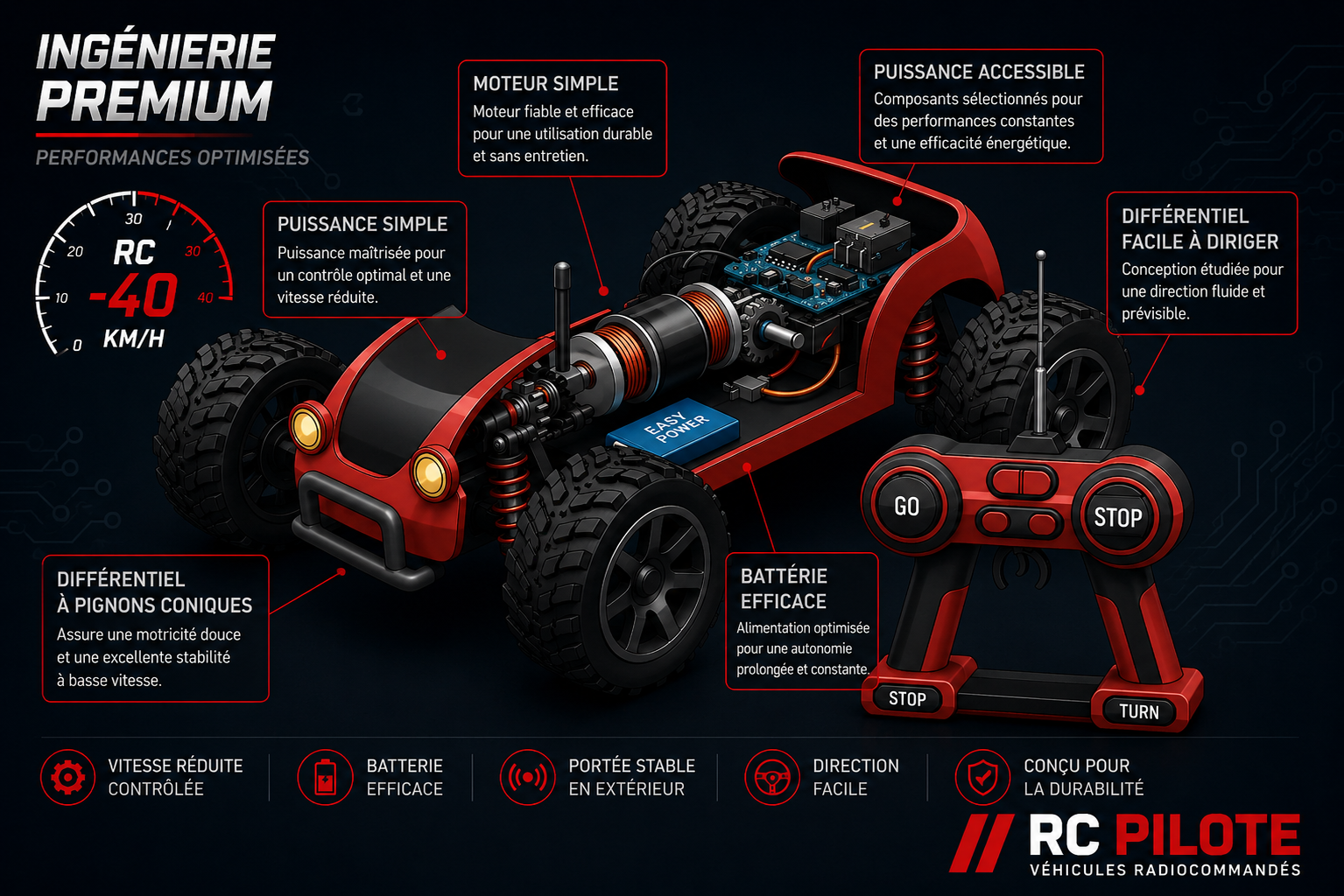 RC moins de 40 km/h