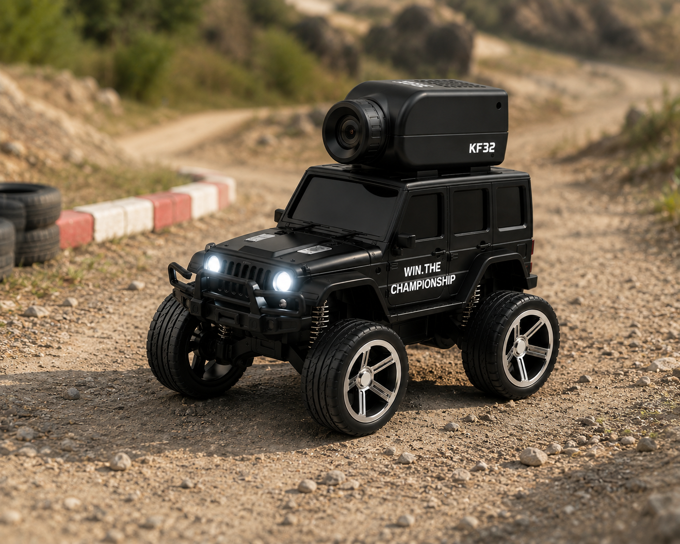 Mini Voiture RC Escalade en Alliage 1:64 avec Caméra HD et Lumière LED - Jouet Télécommandé pour Enfants