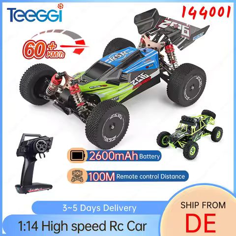 Voiture RC WLtoys 144001 : Course 4x4 Tout-Terrain Vitesse 60 km/h
