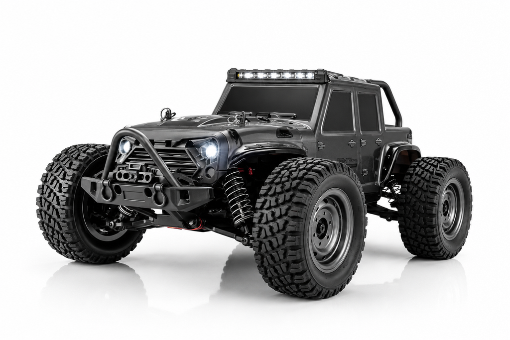 Voiture RC Tout-Terrain 50 KM/H avec Lumières LED - Buggy Télécommandé 2.4G pour Enfants et Garçons