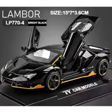 Voiture Jouet Modèle Réduit Lamborghini LP770 - Métal, Lumières & Musique - Cadeau Garçon 3 Ans+