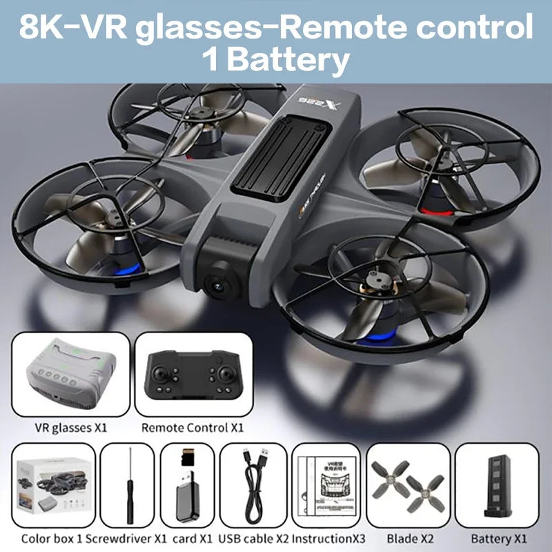 Drone Lenovo X226/X226VR 8K HD avec Double Caméra - Cadeau Idéal pour Enfant
