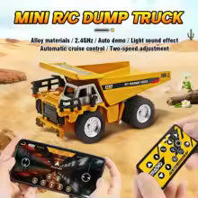 Mini Voiture RC Dumper 1/64 en Alliage - Télécommande 2.4G & APP