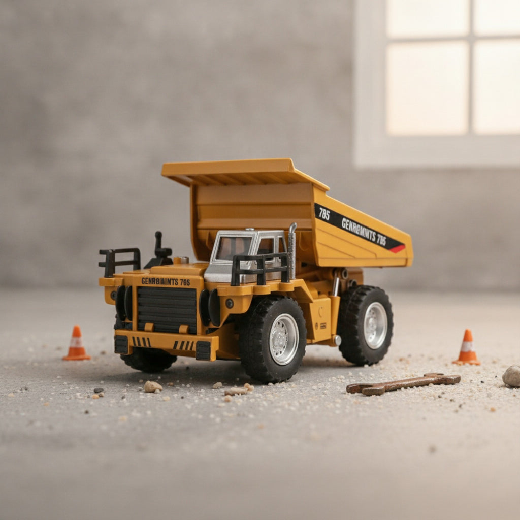 Mini Voiture RC Dumper 1/64 en Alliage - Télécommande 2.4G & APP
