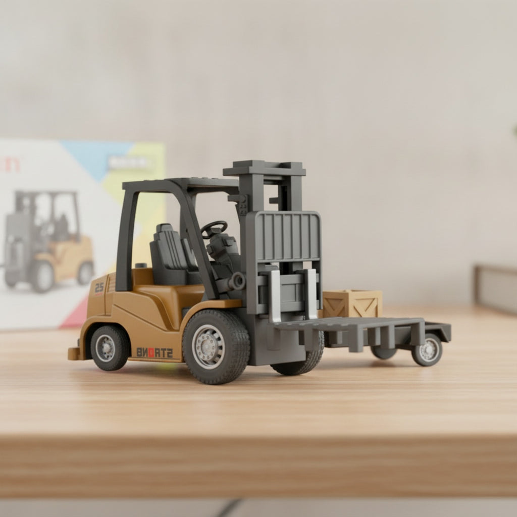 Mini Chariot Élévateur Télécommandé Bluetooth 1:64 en Alliage - Modèle Réduit & Cadeau Original