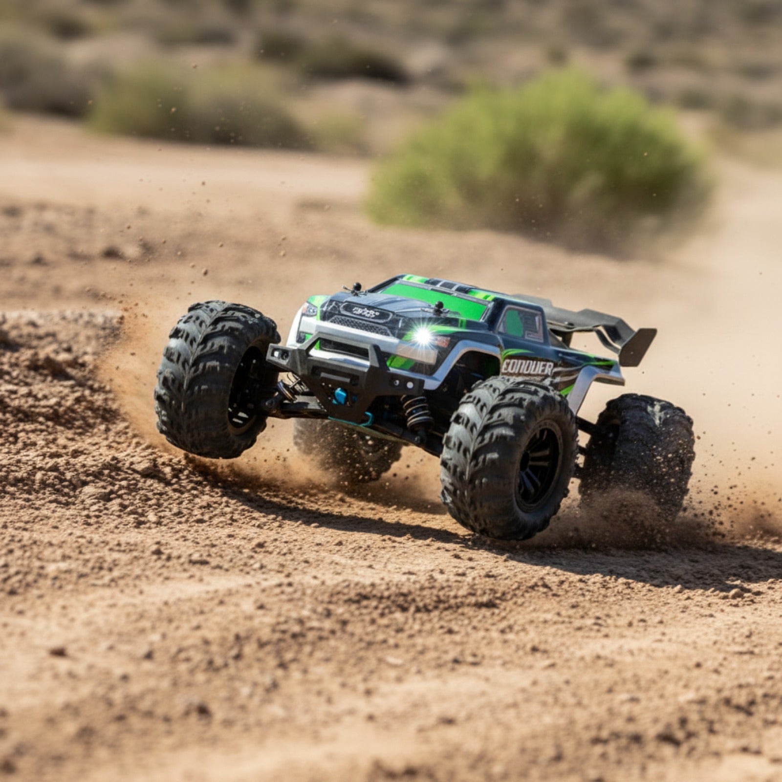 Voiture RC Haute Vitesse 4x4 Tout-Terrain avec LED - Modèle 16102
