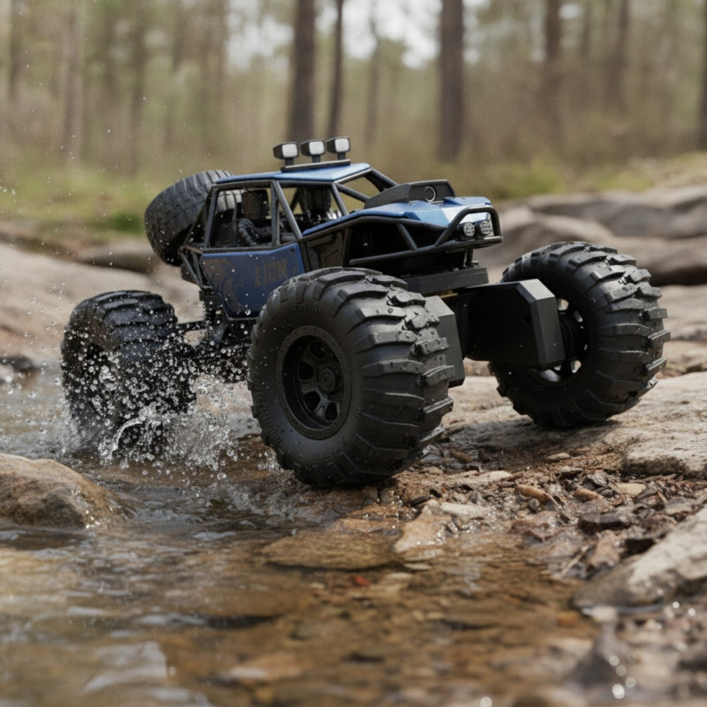 Voiture RC Amphibie Rock Crawler 4WD avec Caméra, Étanche IPX7, Contrôle APP & Gestuel