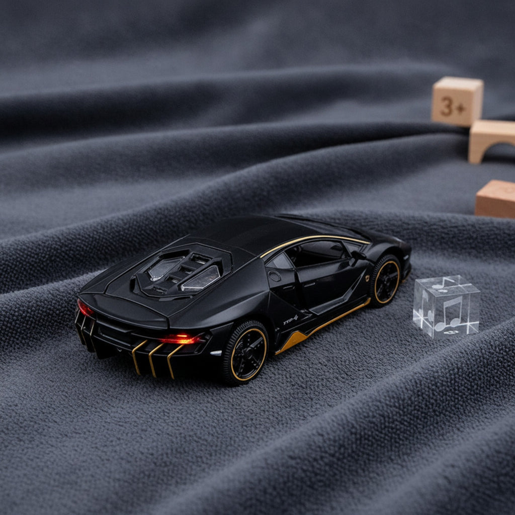 Voiture Jouet Modèle Réduit Lamborghini LP770 - Métal, Lumières & Musique - Cadeau Garçon 3 Ans+