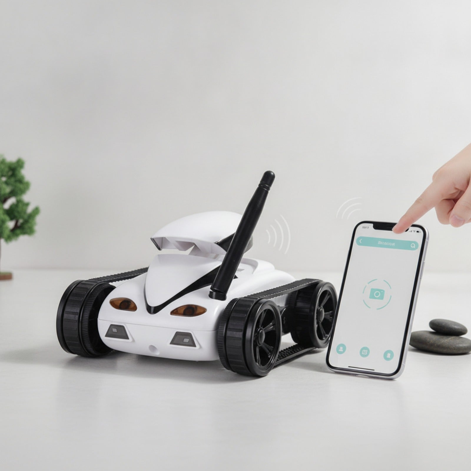 Mini Voiture RC Robot avec Caméra HD FPV WiFi - Contrôle par Application, Jouet Intelligent pour Enfants