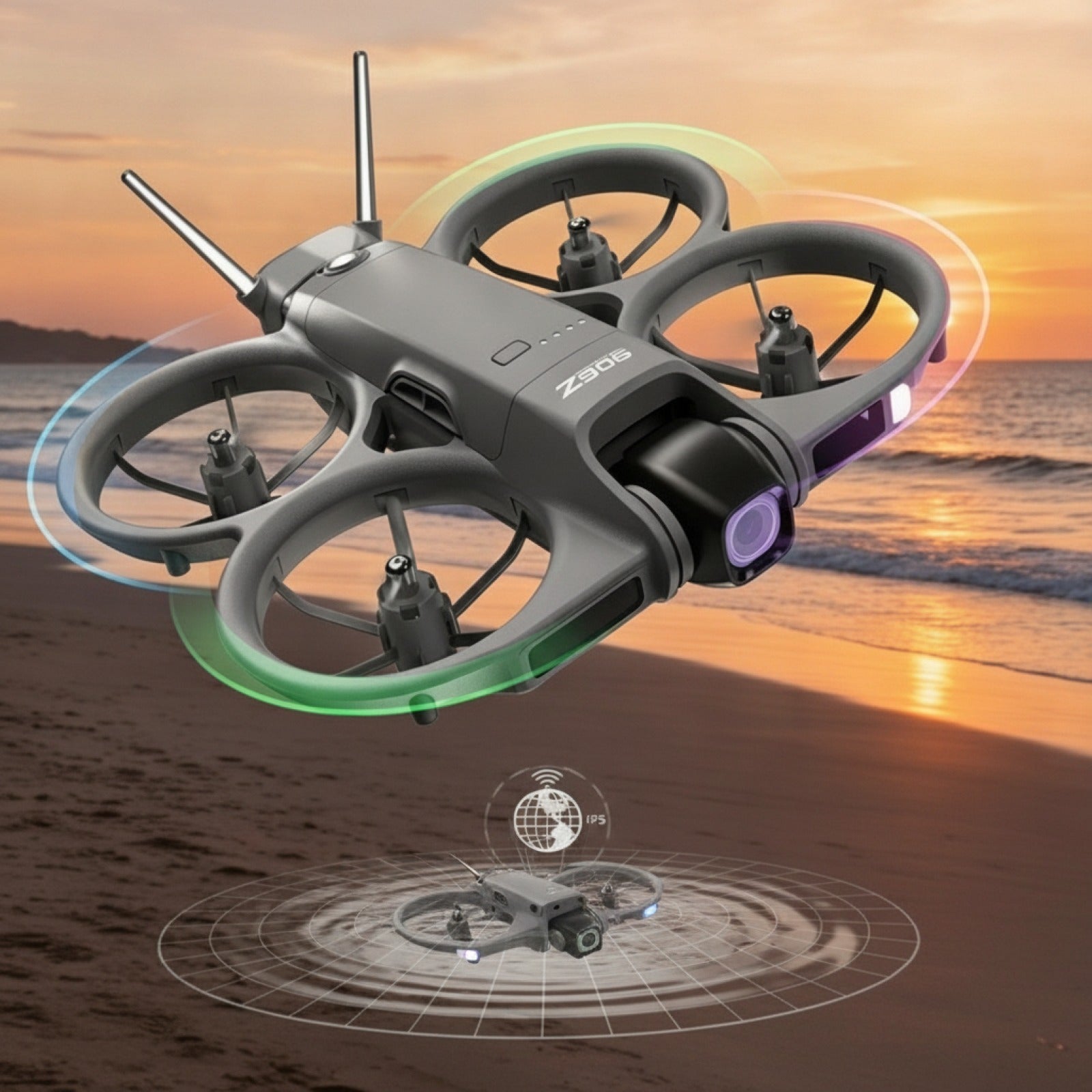 Drone Lenovo Z906 8K GPS : Quadricoptère Pliable avec Évitement d'Obstacles et Longue Portée