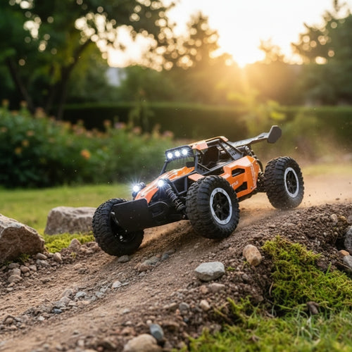 Voiture RC 2.4G Tout-Terrain 1:16/1:20 avec Lumières LED - Véhicule Télécommandé 2WD pour Enfants