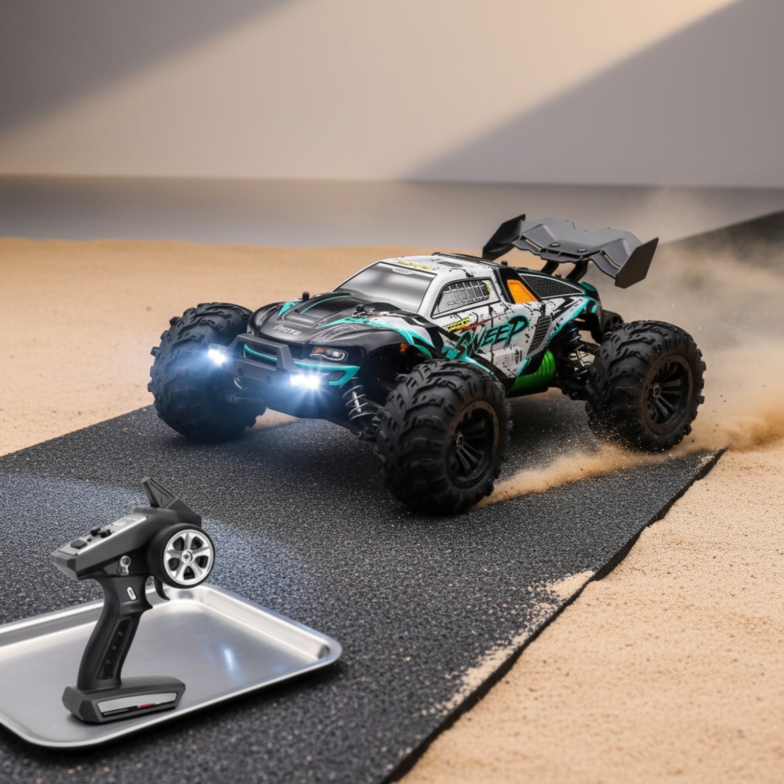 Voiture RC Monster Drift 4x4 LED Haute Vitesse pour Enfants - Télécommandée 1:16