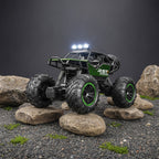 Voiture télécommandée tout-terrain pour enfants - Camion RC métal 2WD avec LED