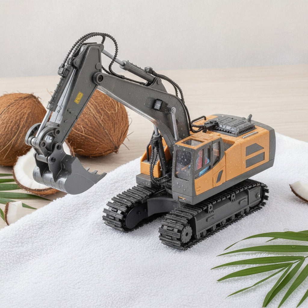 Pelle télécommandée RC 2.4G avec sons - Échelle 1:20, Véhicule de construction pour enfants