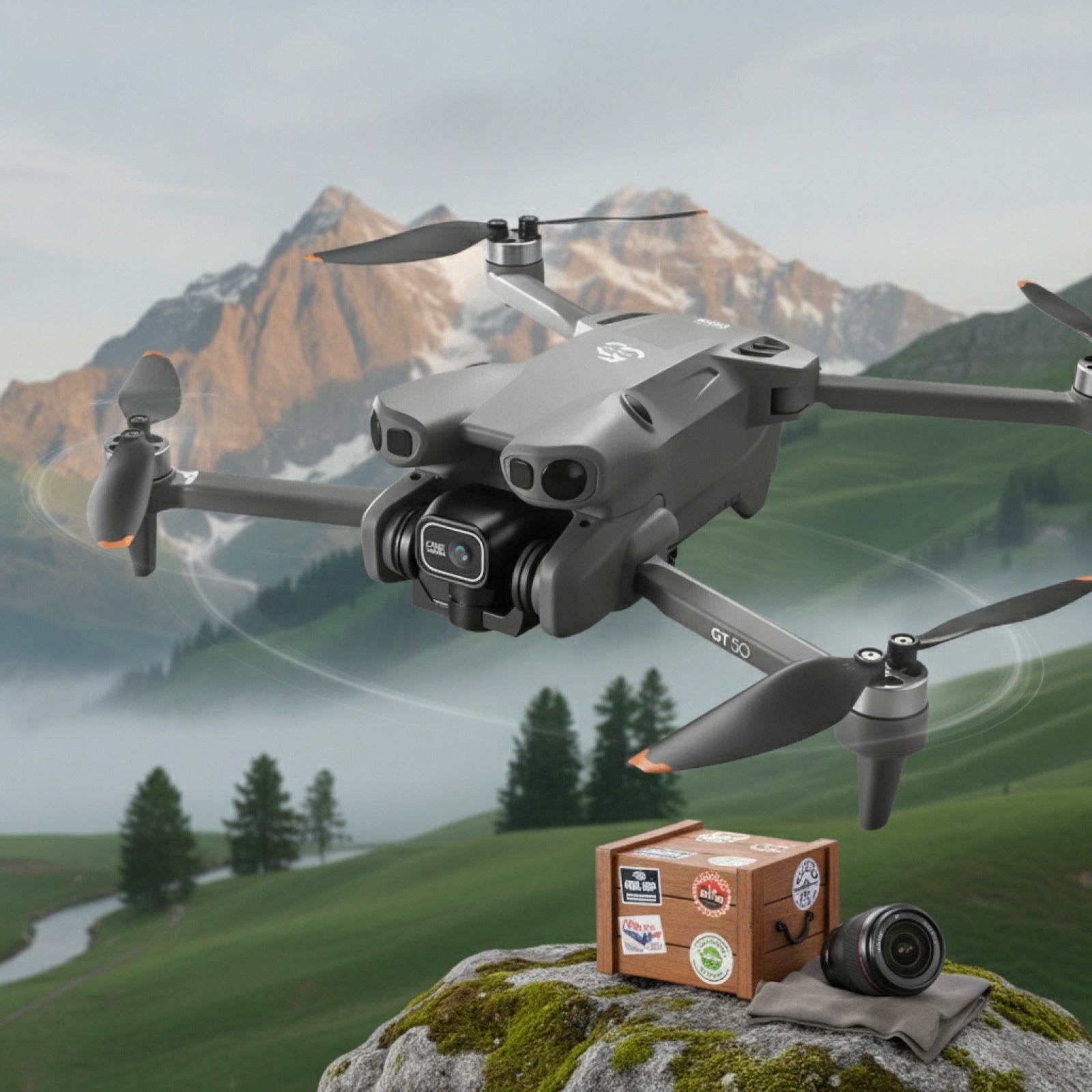 Drone Lenovo GT50 8K HD Pliable avec Double Caméra et Moteurs Brushless