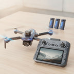 Drone Lenovo GT8 8K HD : Quadricoptère Pliable avec 3 Caméras, Moteur Brushless et Écran FPV