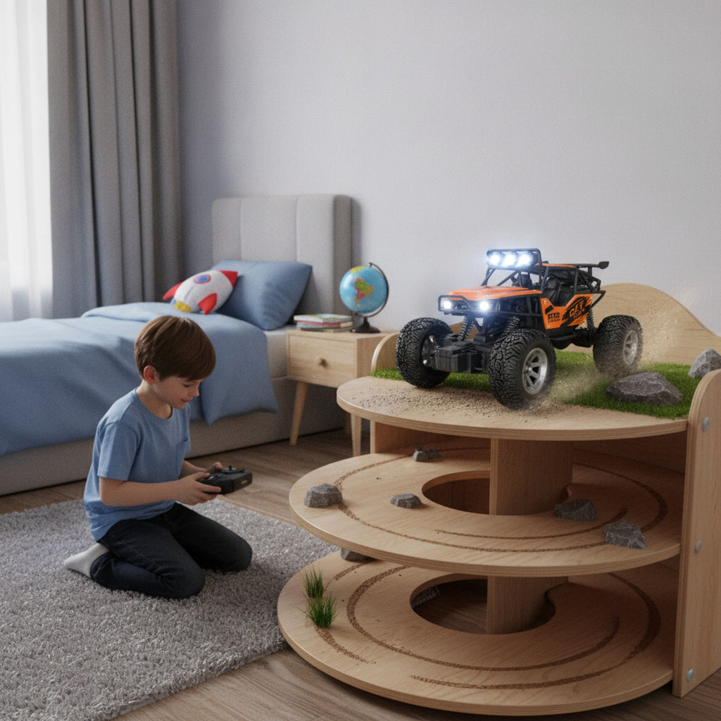 Voiture RC 1:20 en Alliage, Véhicule d'Escalade 2.4GHz avec Lumières - Cadeau Idéal pour Enfants