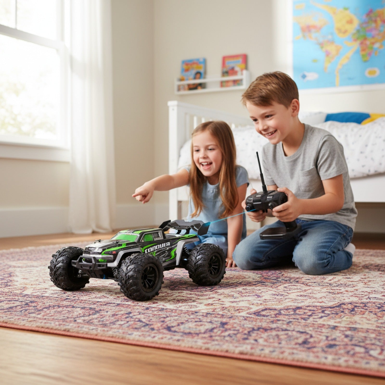 Voiture RC Tout-Terrain 1/16 Haute Vitesse 50 km/h - 4 Roues Motrices 2.4G