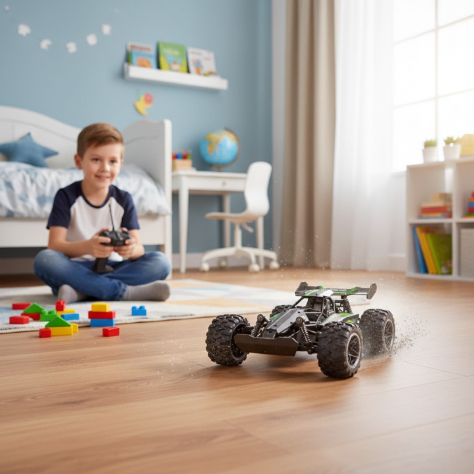 Voiture RC Rapide 1:18 15 km/h - Modèle 2.4G avec Dérive et Anti-Collision, Rechargeable USB