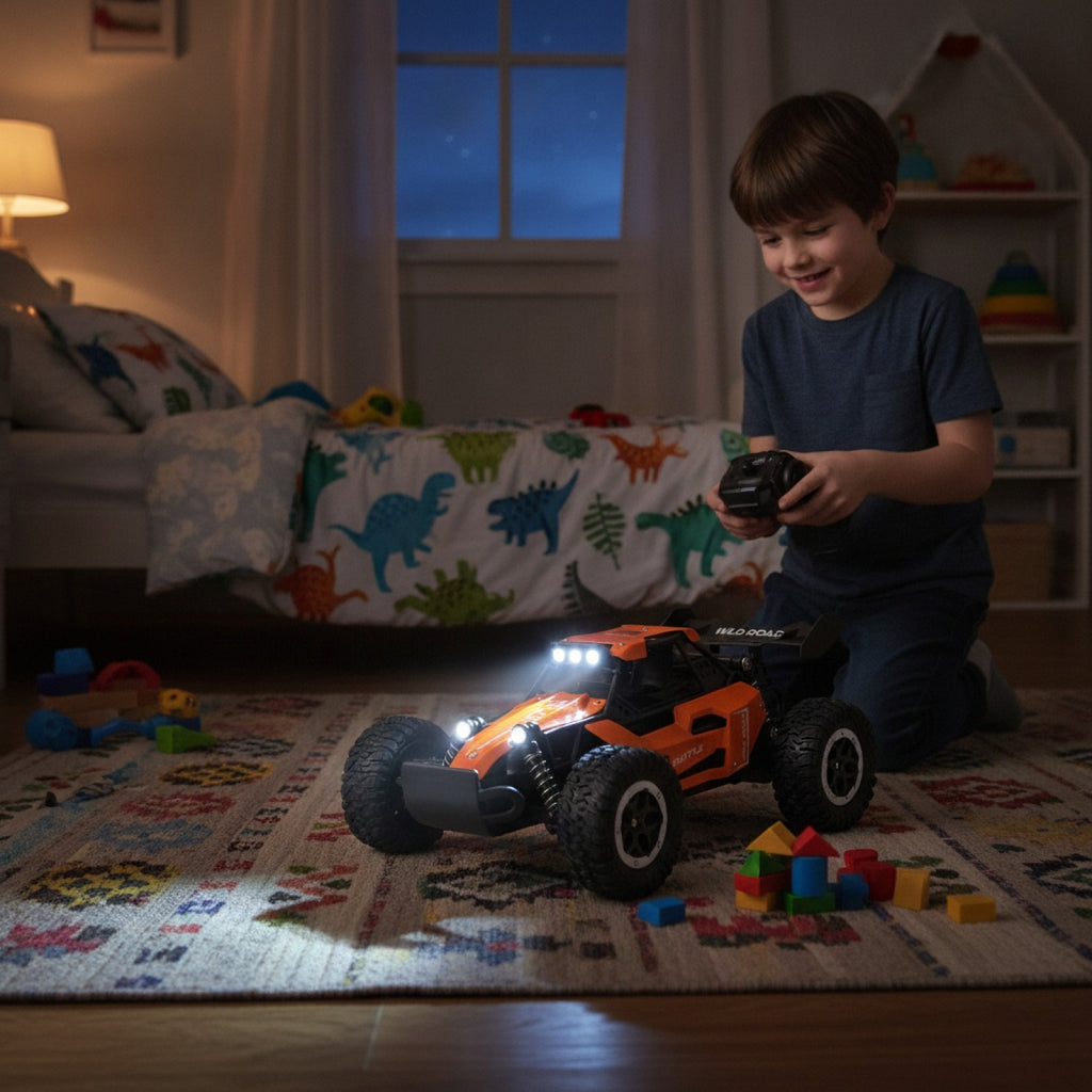 Voiture RC 2.4G Tout-Terrain 1:16/1:20 avec LED - Véhicule d'Escalade Télécommandé pour Enfants