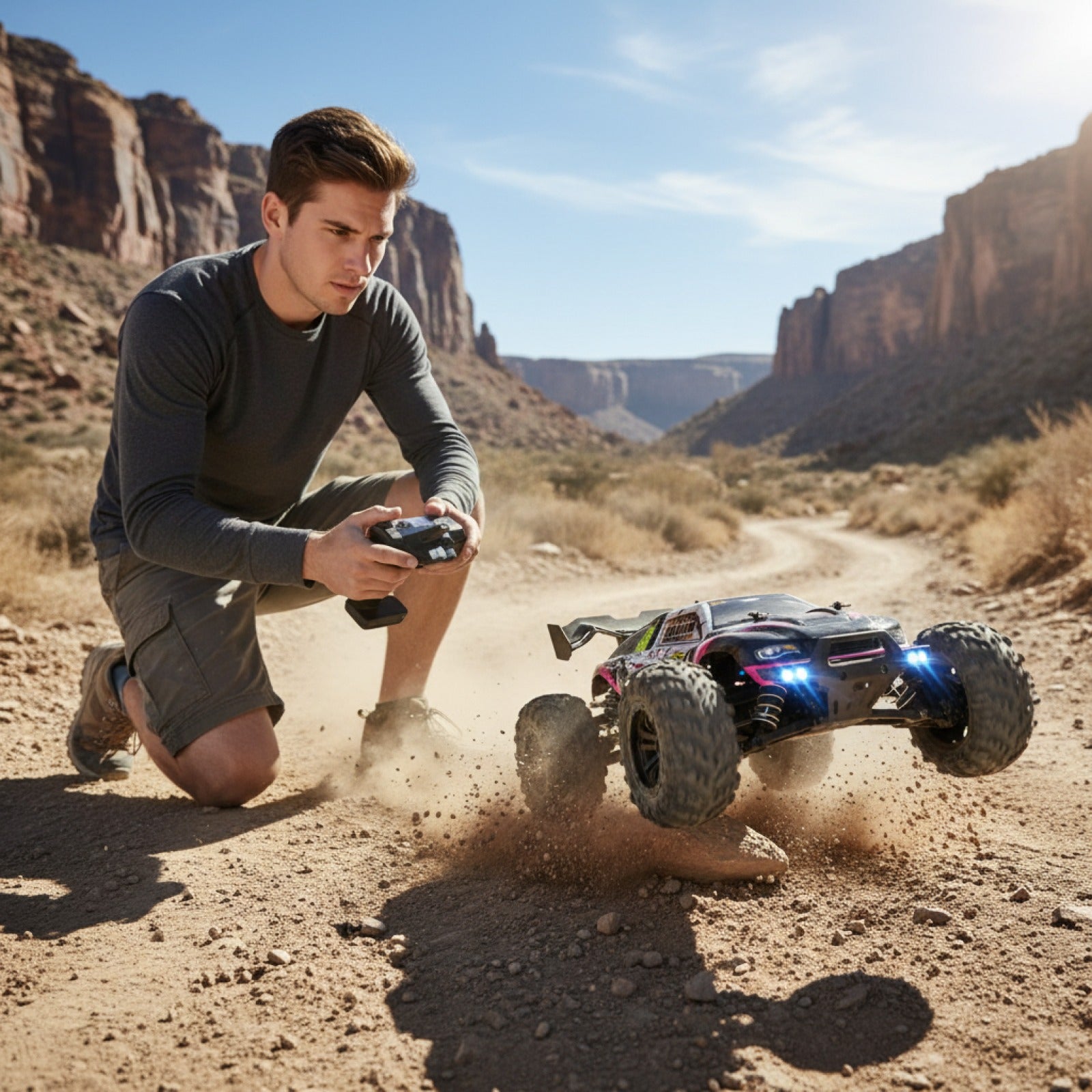 Voiture RC 4x4 Haute Vitesse : Modèle 1:16 Brushless 80 km/h ou Brossé 50 km/h - Camion Tout-Terrain pour Enfants et Adultes