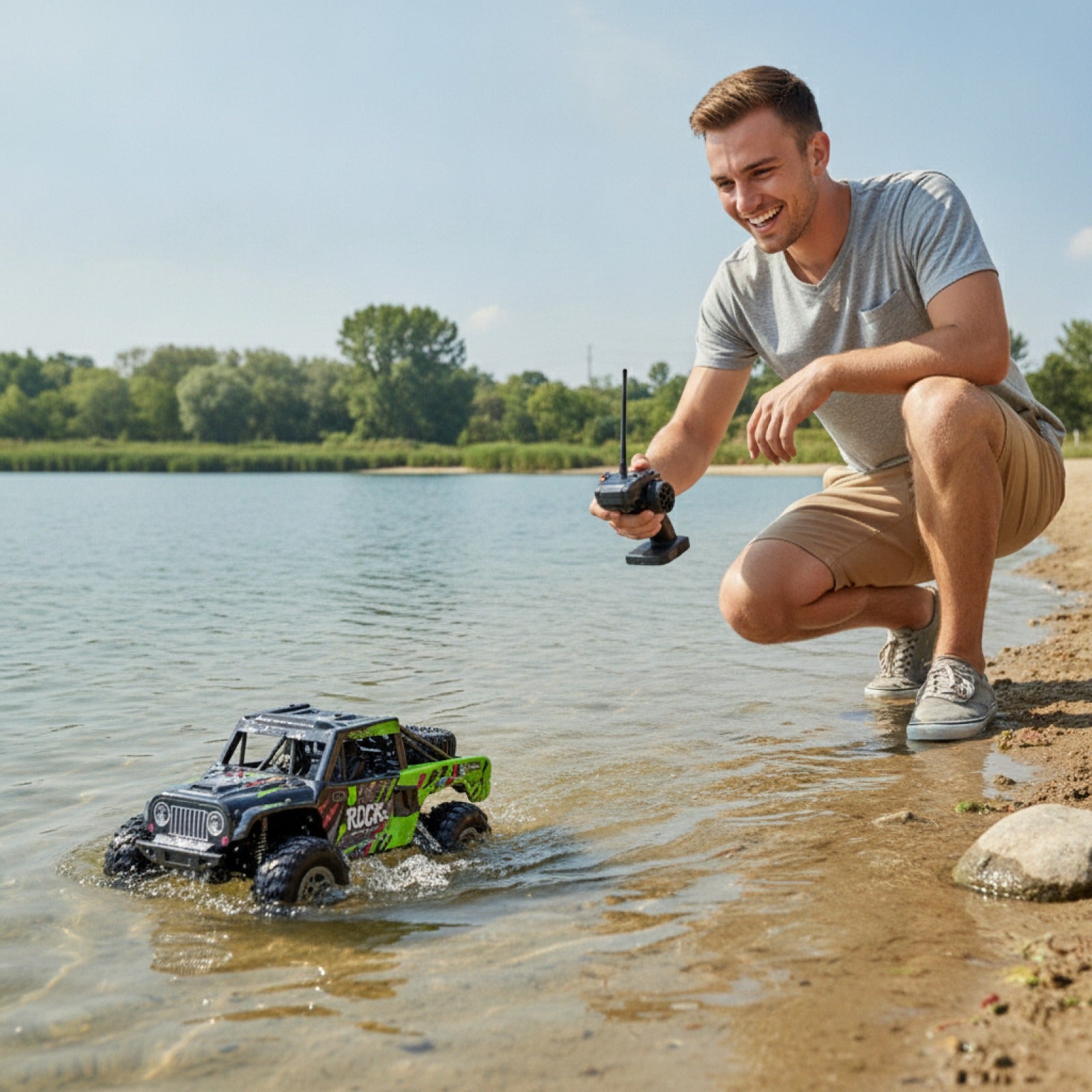 JJRC Q191 : Voiture Télécommandée Tout-Terrain Amphibie 4x4 - Cadeau Idéal