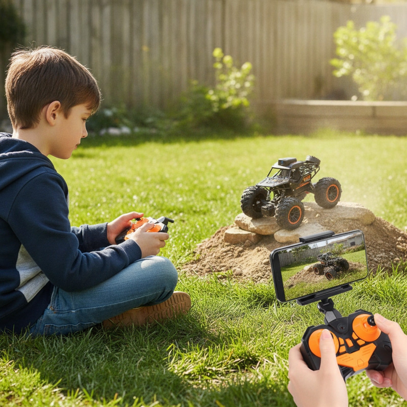 Voiture RC SUV 4x4 avec Caméra HD FPV WiFi - Jouet Radiocommandé Tout-Terrain pour Enfants