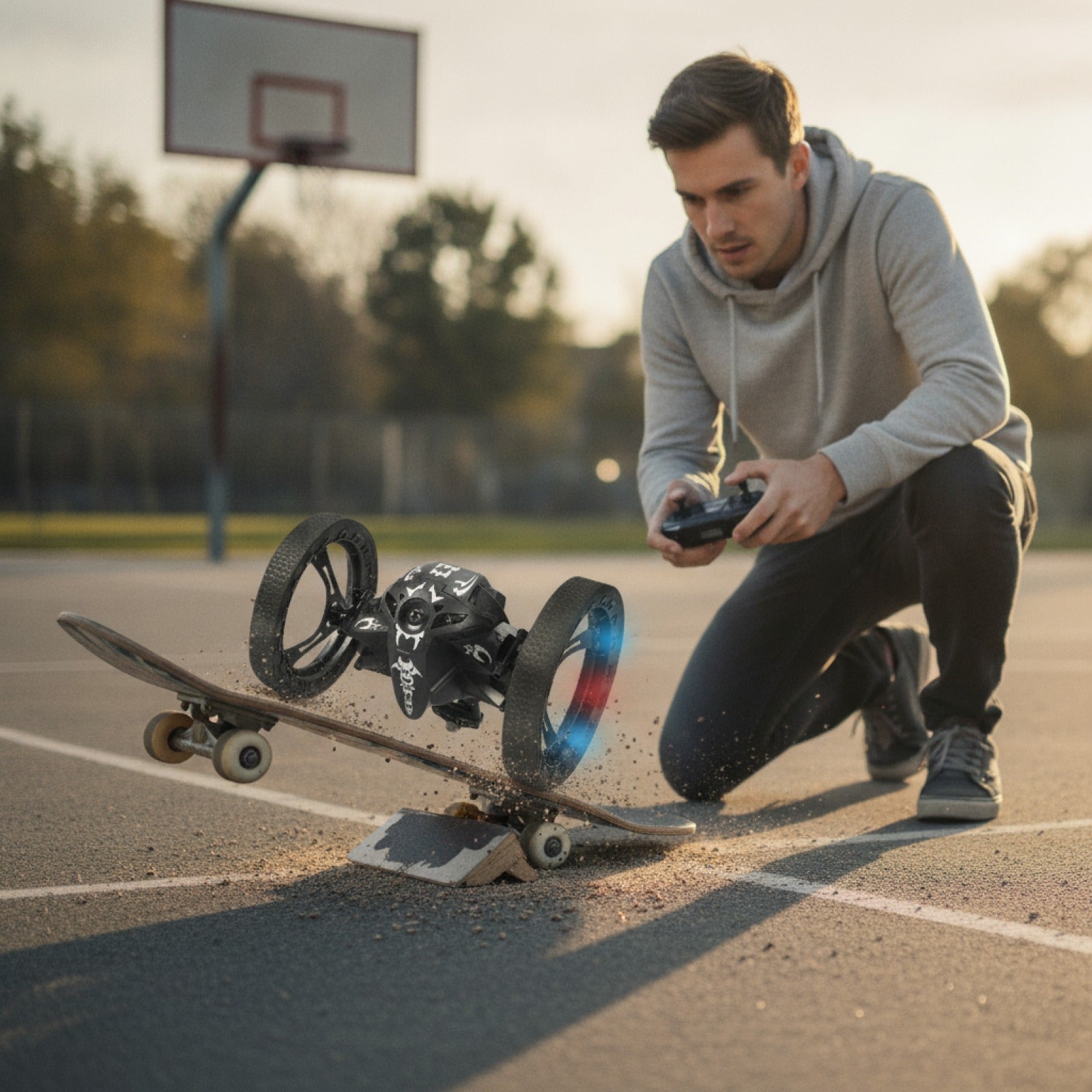 Voiture RC Cascade Q207 avec Caméra HD Wifi et Lumières LED Rotatives