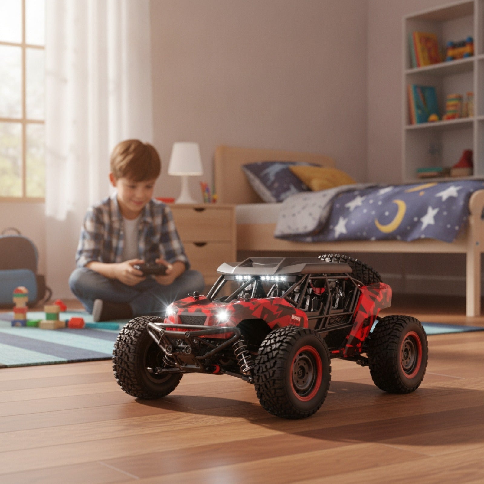 Buggy RC WLtoys 16101 4WD : Voiture Télécommandée Haute Vitesse 50 km/h Tout Terrain avec LED