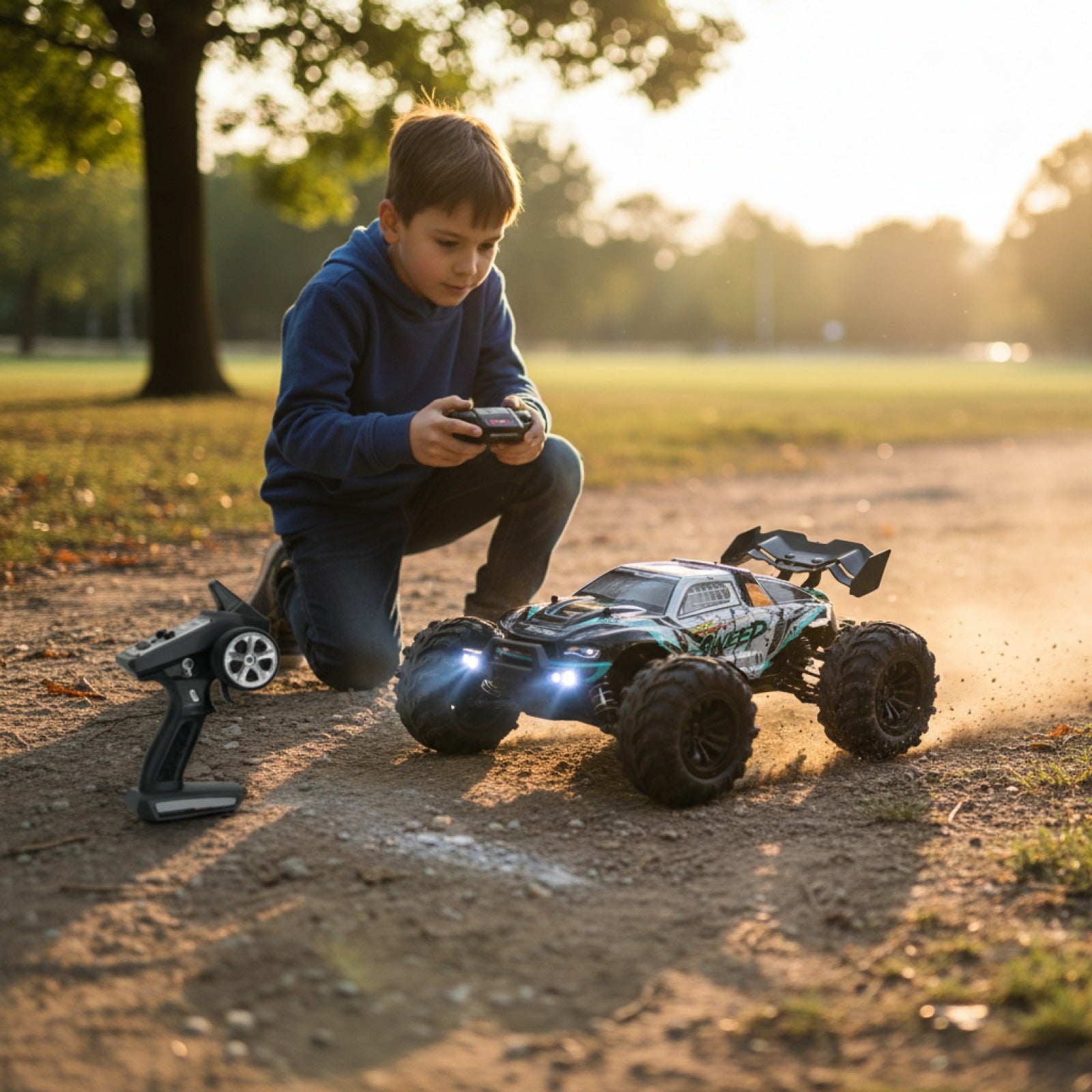 Voiture RC Monster Drift 4x4 LED Haute Vitesse pour Enfants - Télécommandée 1:16
