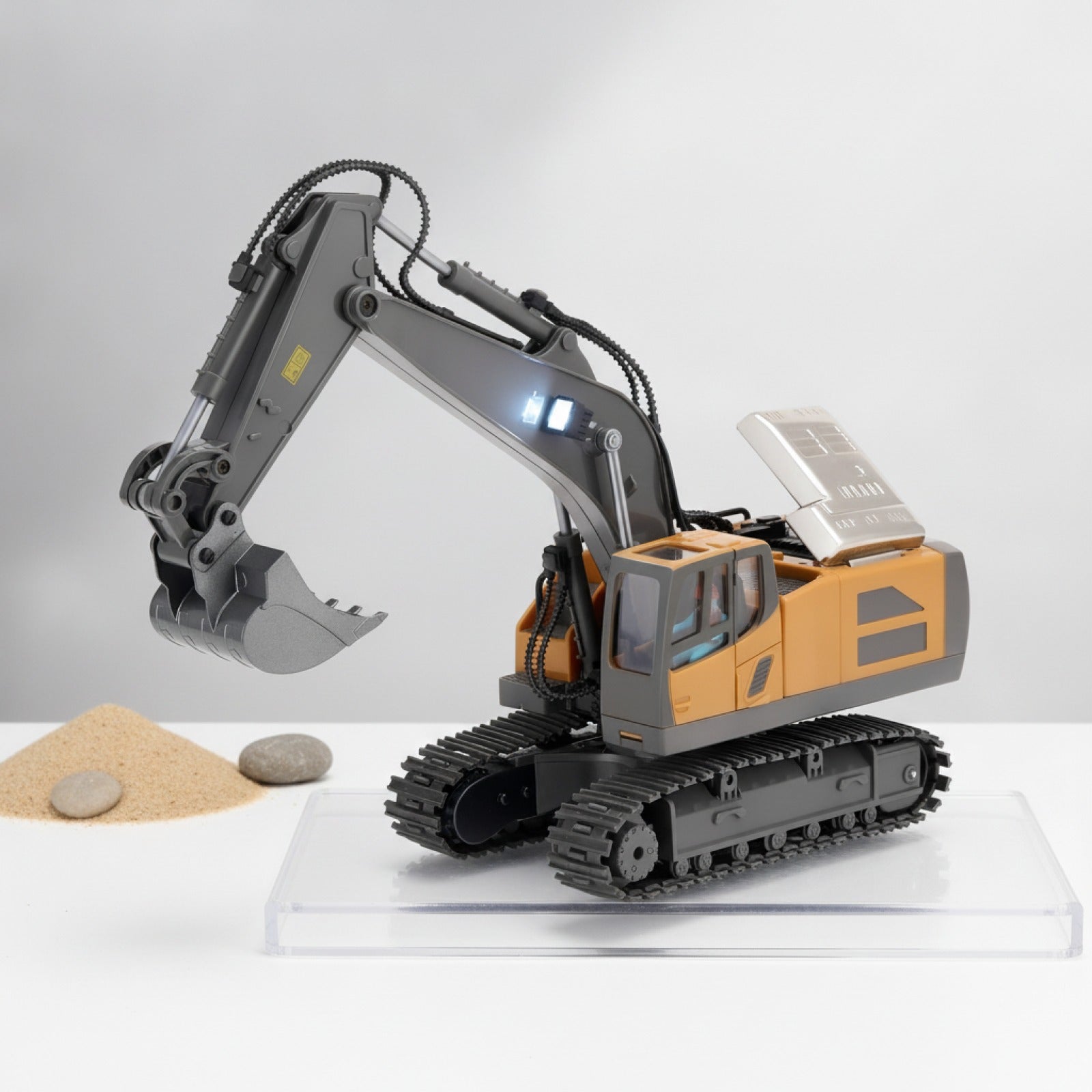 Pelle télécommandée RC 2.4G avec sons - Échelle 1:20, Véhicule de construction pour enfants